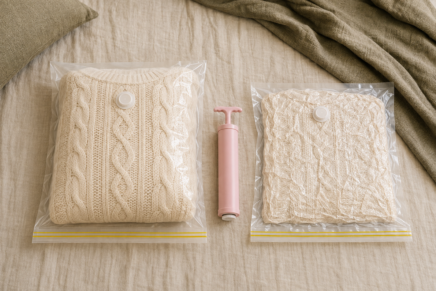 kit de Sacs de Rangement Sous Vide avec Pompe