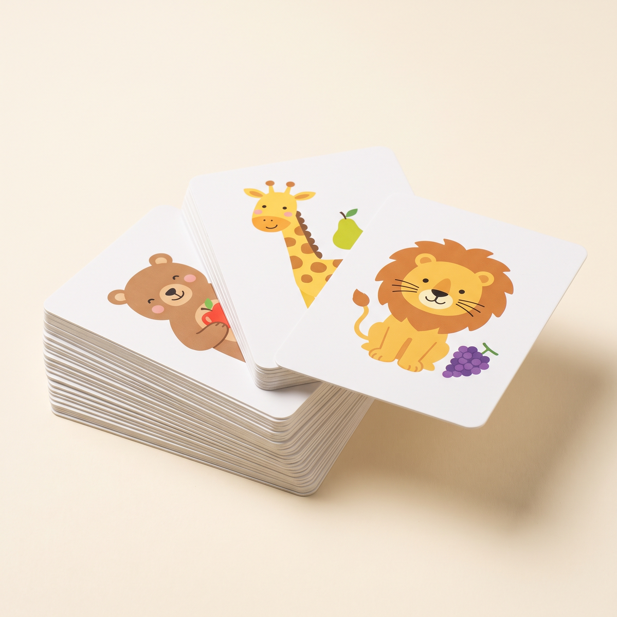 Cartes illustrées épaisses du jeu BIBOU